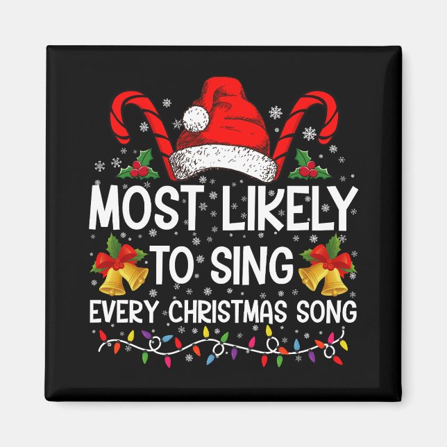 Aimant Très susceptible de chanter chaque chanson de Noël (Devant)