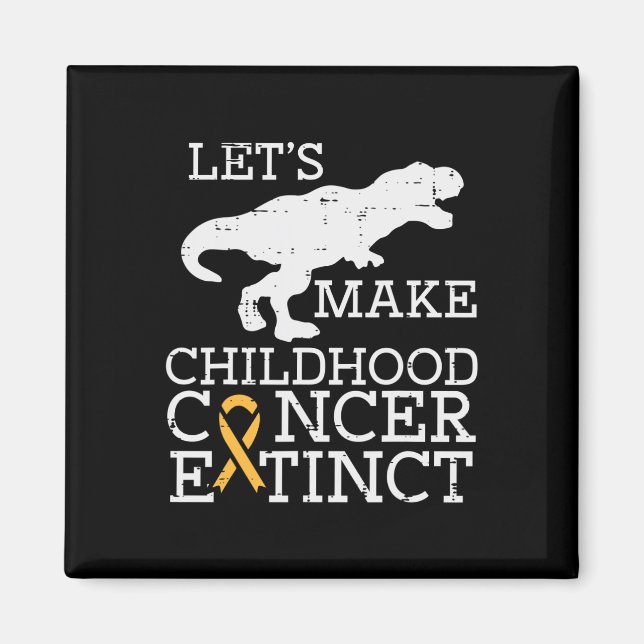 Aimant Trex Cancer de l'enfant Dinosaure de sensibilisati (Devant)