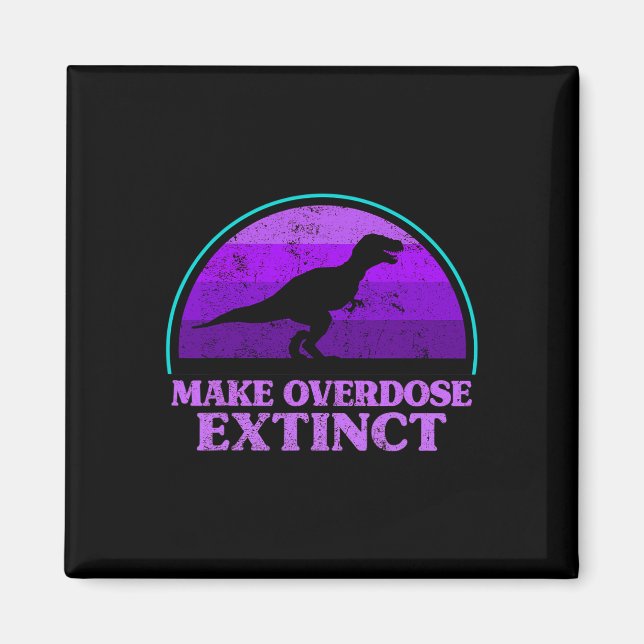 Aimant Trex Dinosaure Purple Faire Overdose Extincte (Devant)