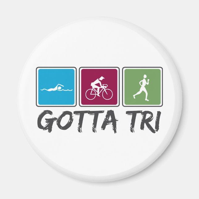Aimant tri (Triathlon) (Devant)
