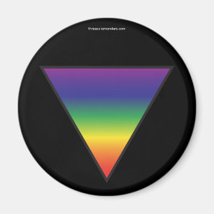 Aimant triangle arc-en-ciel - Arrière - plan noir