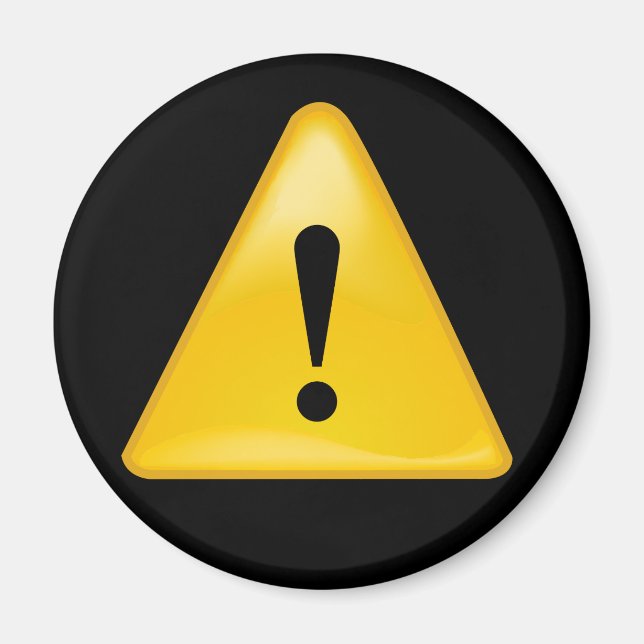 Aimant Triangle du point d'exclamation du symbole d'avert (Devant)