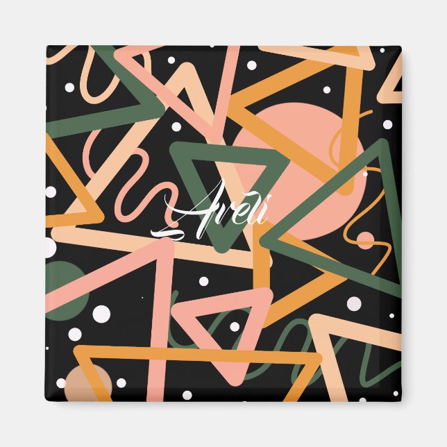 Aimant Triangle Et Cercles (Devant)