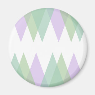 Aimant Triangles vert et lilas