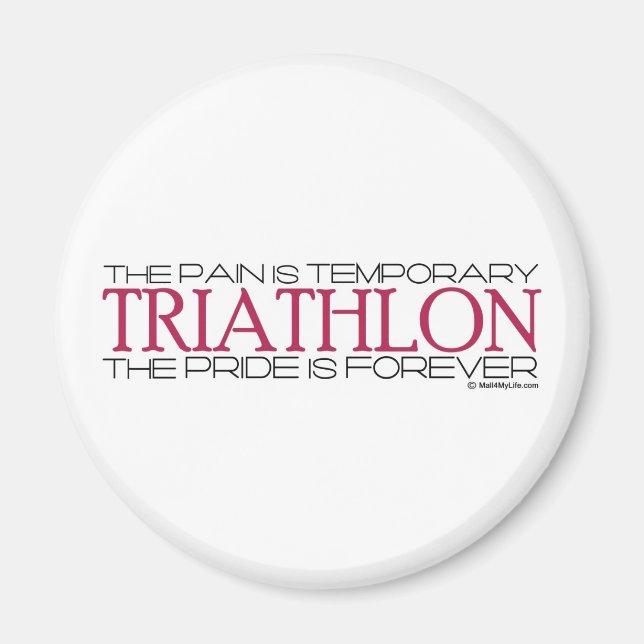 Aimant Triathlon - La fierté est éternelle (Devant)
