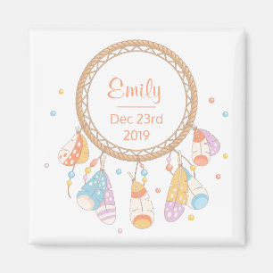 Aimant Tribal Boho Dreamcatcher New Baby Keepsaké