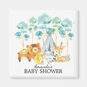 Aimant tribal de faveur de baby shower d'animaux