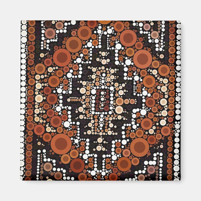 Aimant Tribal Native American Earth Tones Mosaic (Devant)
