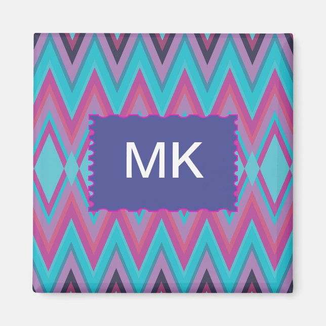 Aimant Tribal pourpre et Aqua (Devant)