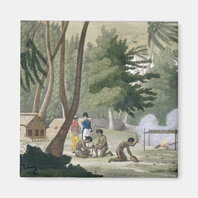 Aimant tribu Papu sur l'île de Rawak, assiette 20 de 'Le (Devant)