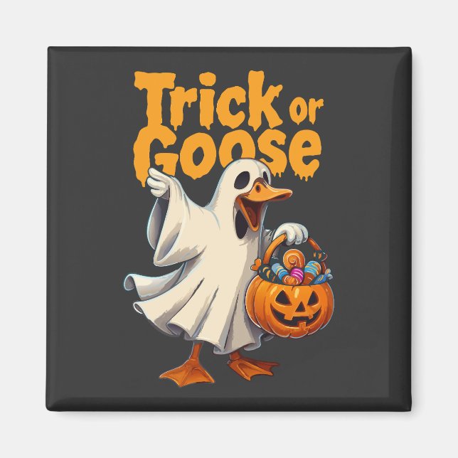 Aimant Trick or Oie Halloween Oie (Devant)