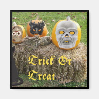 Aimant Trick Or Treat Citrouilles Sombres sur une Botte d