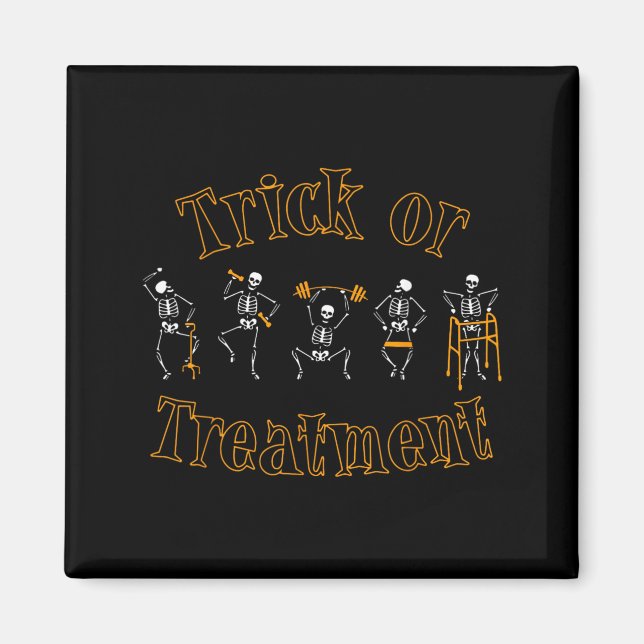 Aimant Trick Or Treatment Pt Physiothérapeute (Devant)