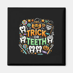 Aimant Trick Ou Dents Dentiste Halloween Dental Hygi