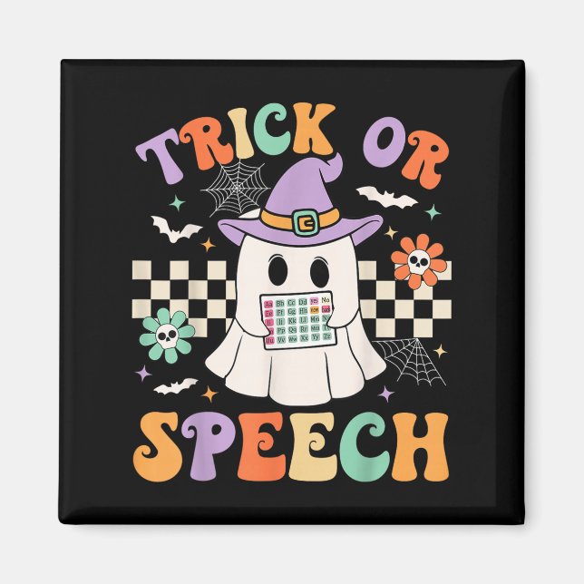 Aimant Trick Ou Discours Halloween Slp Rétro Thérapie de  (Devant)