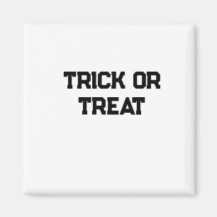 Aimant Trick ou. Traiter Halloween éffrayant noir simple