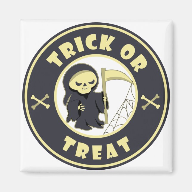 Aimant Trick ou traiter Halloween griffeur caractère (Devant)