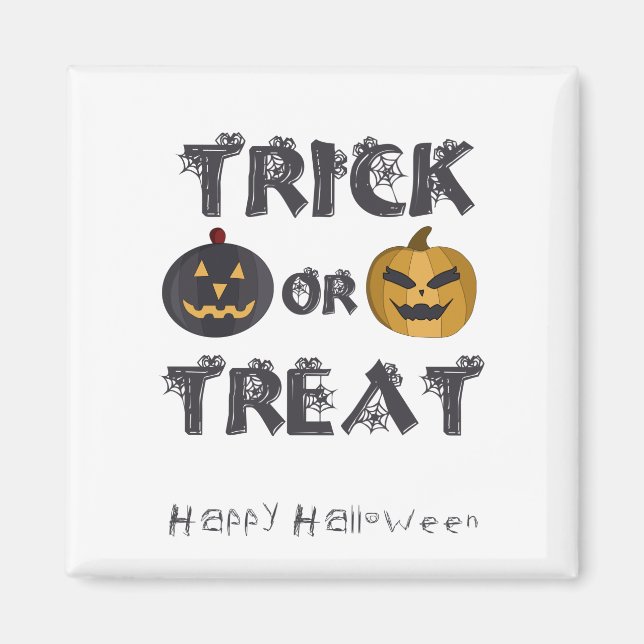 Aimant Trick ou Treat Happy Halloween (Devant)