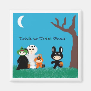 Aimant Trickortreatfriends, bande de des bonbons ou un