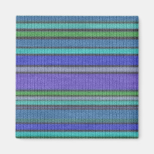 Aimant Tricot coloré Bandes motif transparent 2