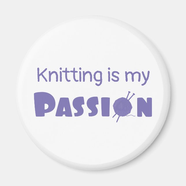 Aimant Tricot est ma passion (Devant)