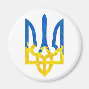 Aimant Trident ukrainien polygonal faible