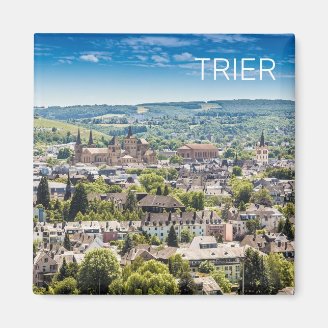 Aimant Trier Cityscape Panorama Moselle Allemagne Souveni (Devant)
