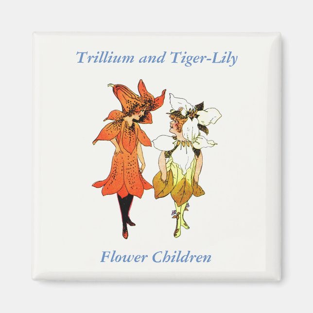 Aimant Trillium et Tiger-Lily, Livre de fleurs géantes (Devant)