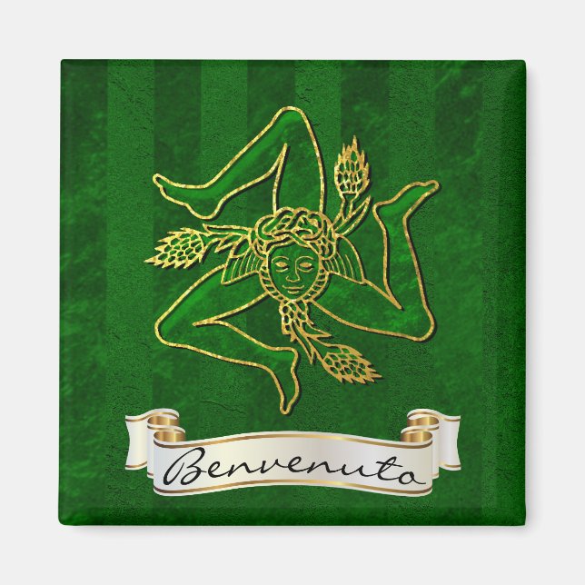 Aimant Trinacrie sicilienne Benvenuto (Devant)