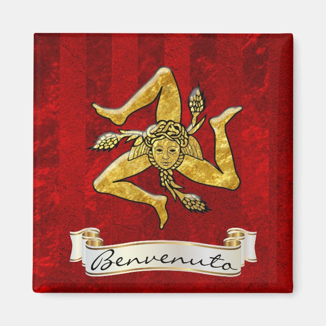 Aimant Trinacrie sicilienne Benvenuto (Devant)