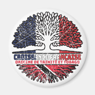 Aimant Trinidad et Tobago Français France Racines Drapeau