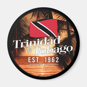Aimant "Trinidad & Tobago Est. Coucher De Soleil De 1962