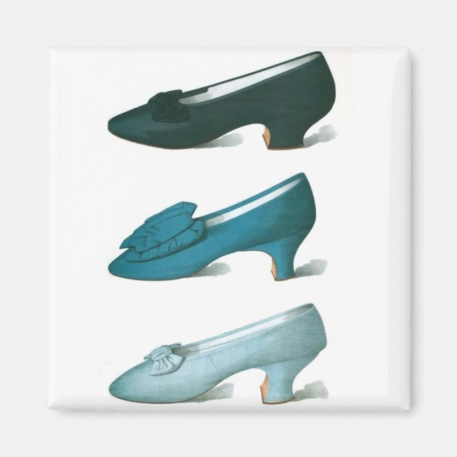 Aimant Trio de chaussures bleues (Devant)