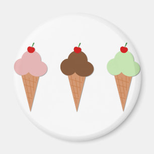 Aimant Trio de crème glacée