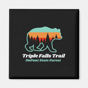 Aimant Triple Falls Trail Dupont State Forest Bear Souven