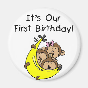 Aimant Triplets 1er - Deux garçons, une fille