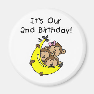 Aimant Triplets 2e - Deux garçons / Un tee-shirt fille