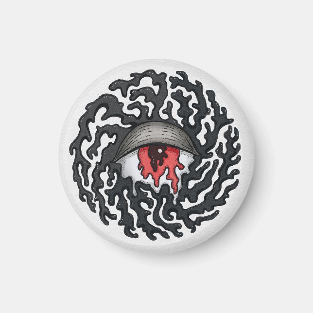 Aimant Trippy Eye with Tentacles - Trippy Surreal Art (Devant)
