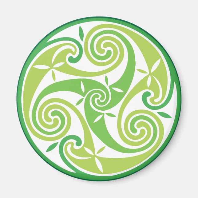 Aimant Triskel vert (Devant)