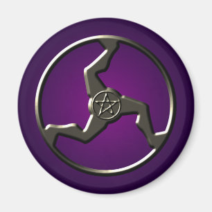 Aimant Triskelion Pentagramme Symboles Anciens Violet