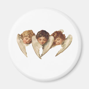 Aimant Trois anges d'enfant - art vintage de kitsch