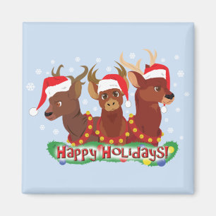 Aimant Trois cerfs de Noël