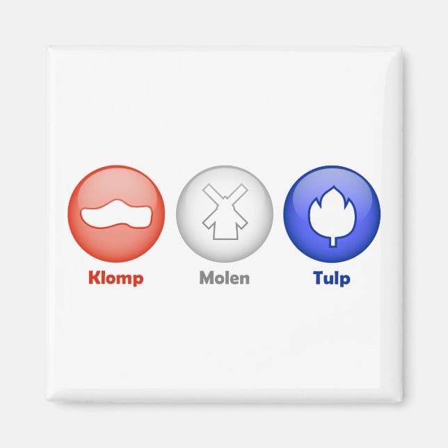 Aimant Trois icônes néerlandaises (Devant)