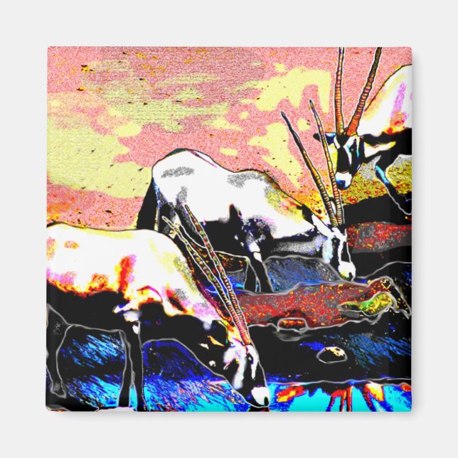 Aimant Trois Oryx (Devant)