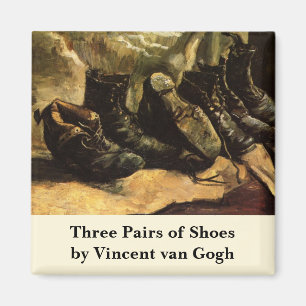 Aimant Trois paires de chaussures par Vincent van Gogh