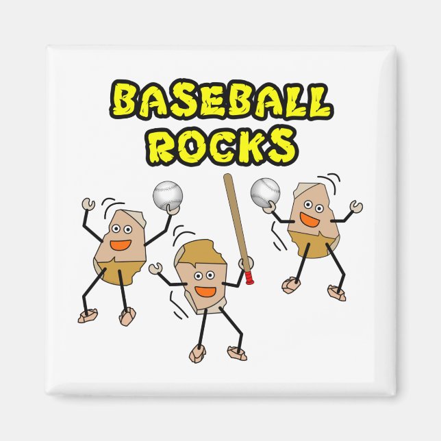 Aimant Trois rochers de baseball (Devant)