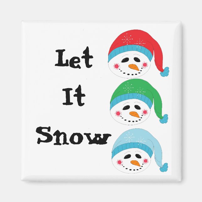 Aimant Trois Snowmen À Face (Devant)