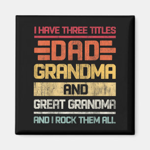 Aimant Trois Titres Papa Grand-mère & Grand-mère et m