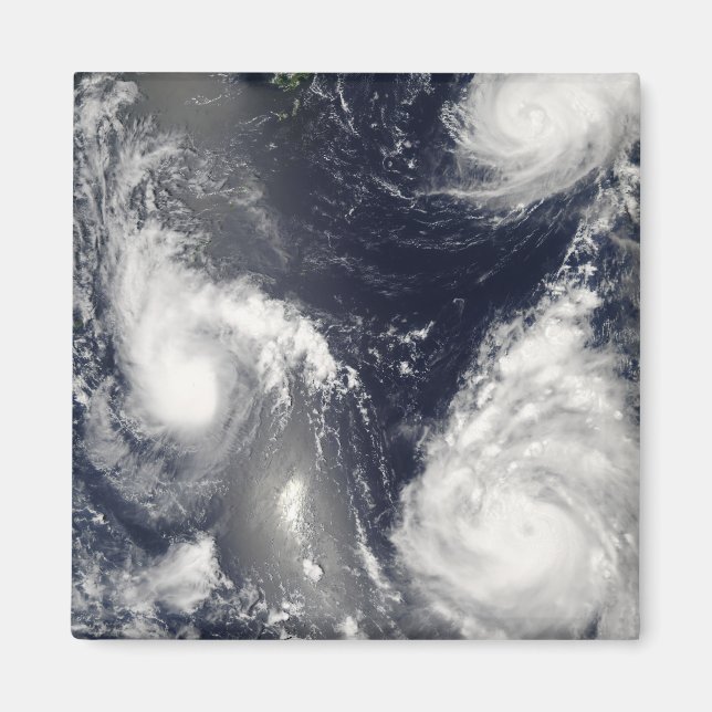 Aimant Trois typhons différents (Devant)