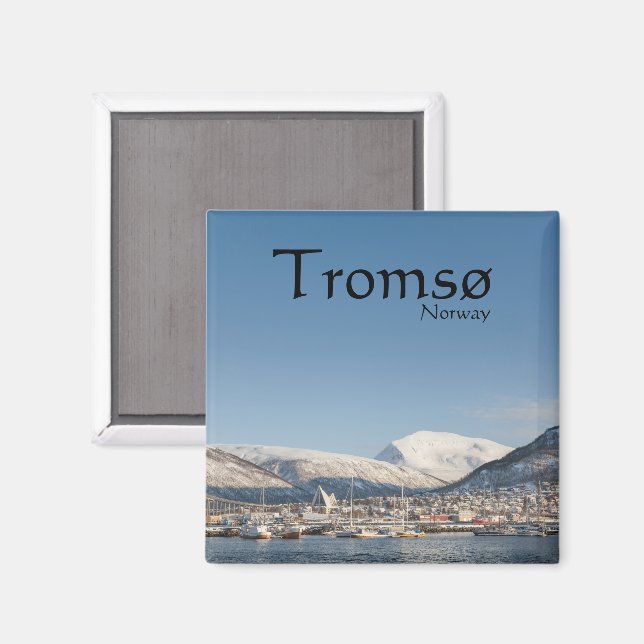 Aimant Tromso Norvège Souvenir (Recto/Verso)